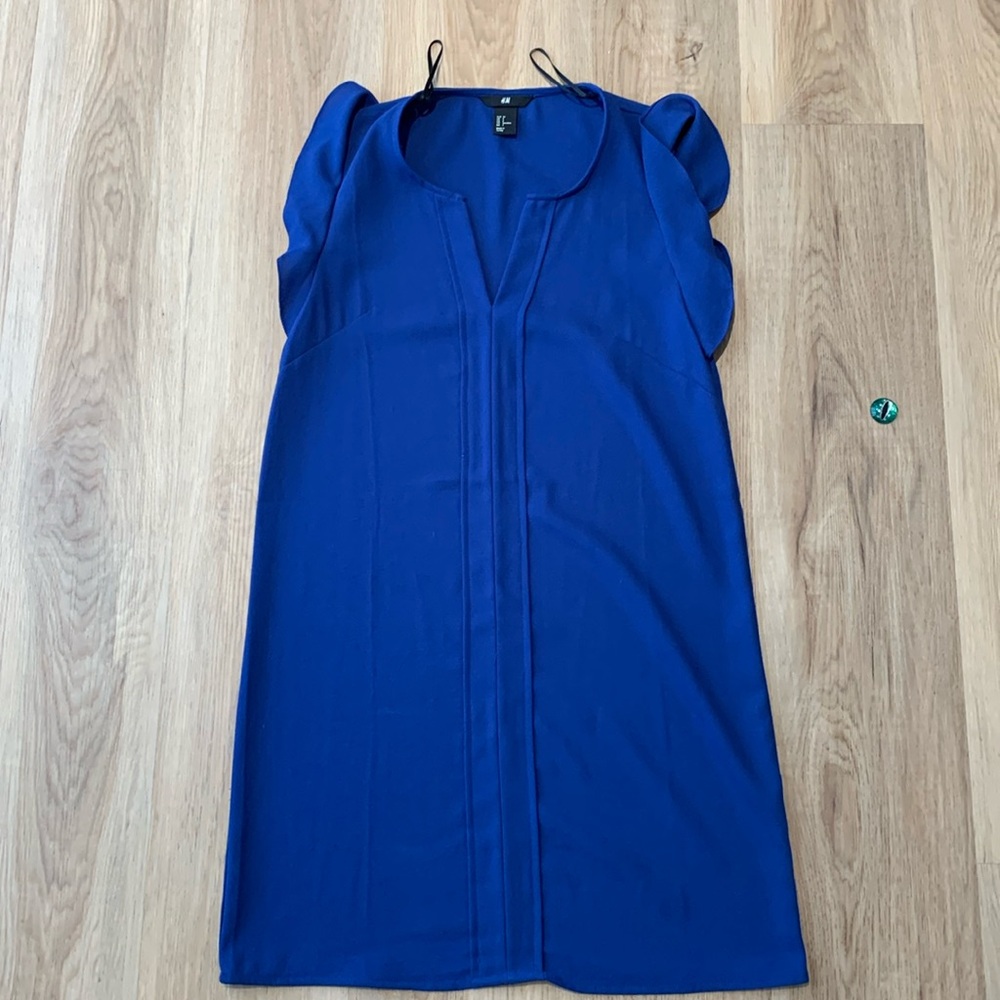 H&M royal blue shift dress